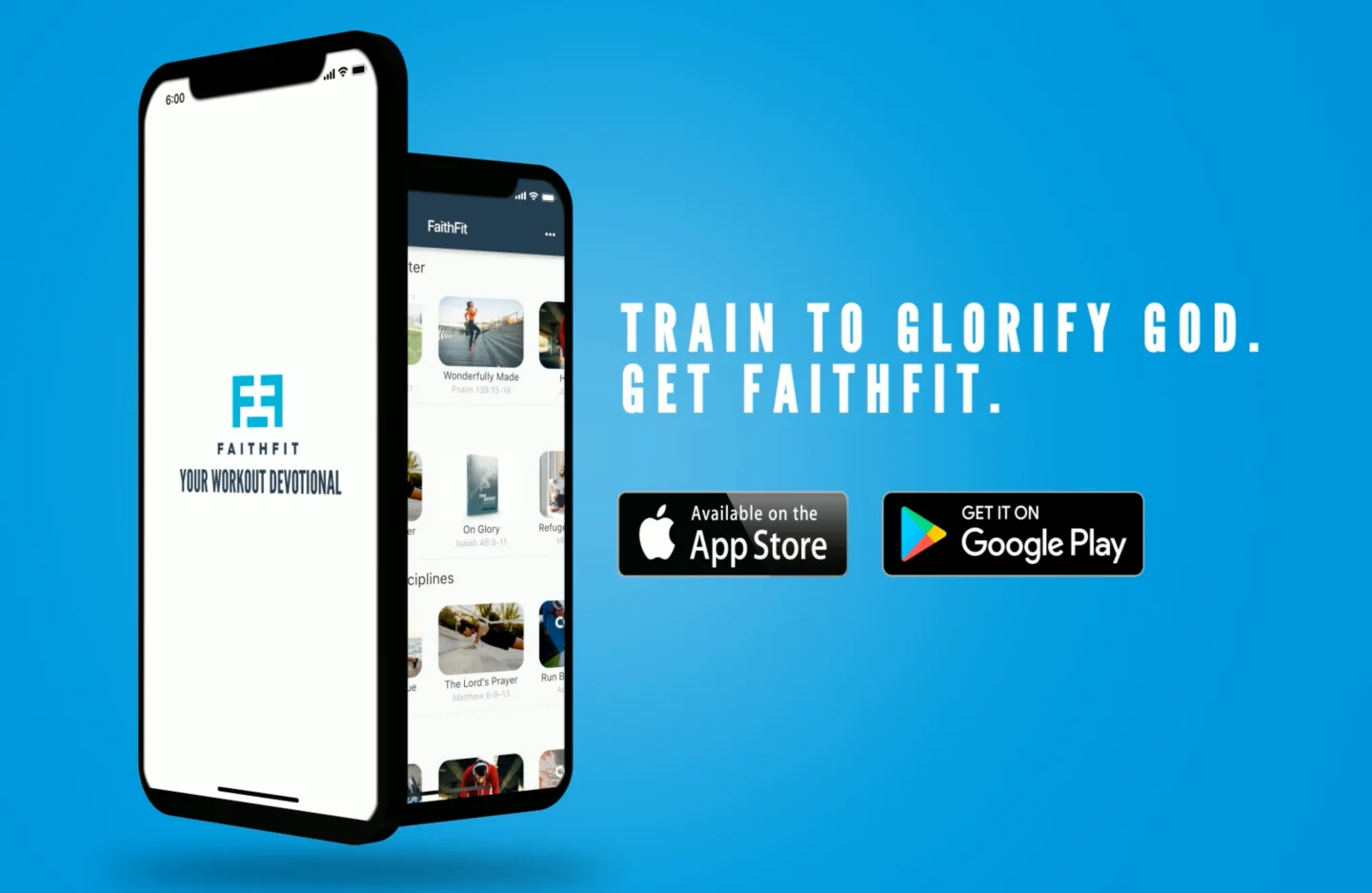 FaithFit beta app promotional image
